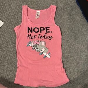 KIDS Pink PJ Tank Top - Nope Not Today